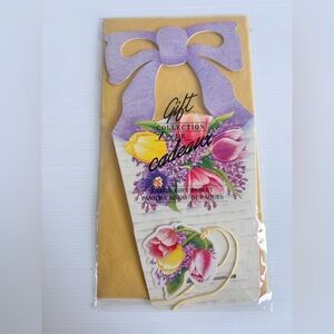 Vintage Avon Easter Gift Card Set Tulips Bunny Basket Sealed